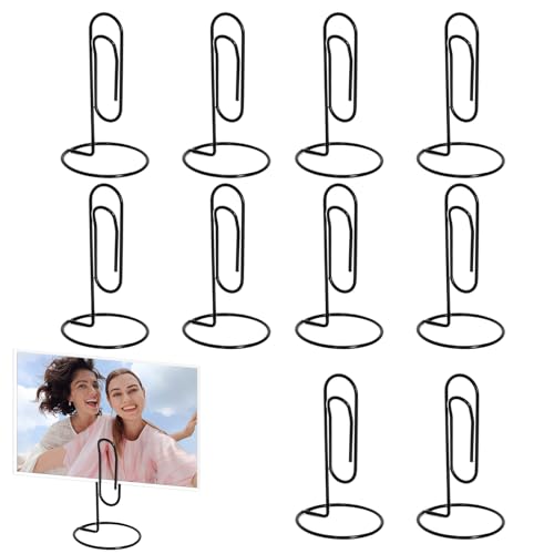 Fotohalter Mittelstücke - 10x Robustes Metallfotohalter, Elektroplatter Drahtbilderhalter | Kreativer Fotobandständer Für Papiernoten -Memos, Fügt Den Tabelleneinstellungen Eleganz Hinzu, Ideal Für Er von NevPuose