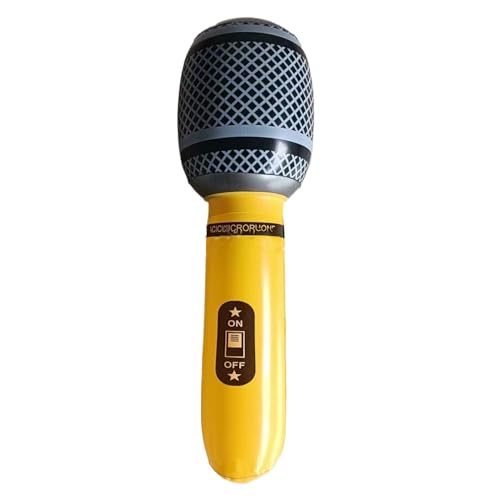 Aufblasbares Mikrofon Blasen Mikrofonprops, Aufblasbares Karaoke -Mikrofon, Blow -up -Gesangsmikrofon -Requisiten | Leichte Gesangsaktivitätsdekoration Für Musikkonzert von NevPuose