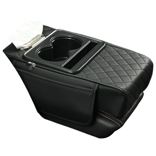 Auto Mittelkonsoleabdeckung - Armlehnenkissen, Memory Foam Auto Cover | Auto Armlehre Kissen Pad Center Konsole Abdeckung, Becherhalter Tissue Box Slot wasserdichte Lederarmlehre Telefon für Auto Auto Mittelkonsoleabdeckung - Armlehnenkissen, Memory Foam Auto Cover | Auto Armlehre Kissen Pad Center Konsole Abdeckung, Becherhalter Tissue Box Slot wasserdichte Lederarmlehre Telefon für Auto von Nevalerra