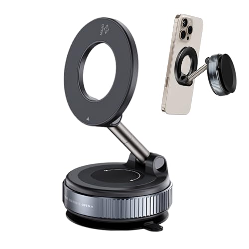 Nevalerra Magnetischer Telefonhaltersaugnetasse, Vakuummagnet -Saug -Telefonhalter | Auto MagnetischeSaugnapfbecher,Einziehbarer Navigationsständer, 360-Grad-rotierende, einstellbare von Nevalerra