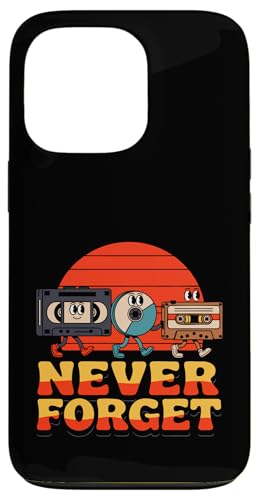 Never Forget Retro VHS Kassette Tape und CD Tech Nostalgie Hülle für iPhone 13 Pro von Never Forget Retro VHS Cassette Tape and CD