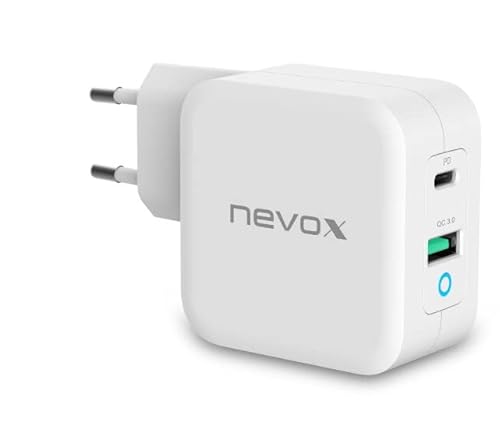 Nevox 65W USB - C Power Delivery (PD) + QC3.0 Ladegerät GaN, Weiss von Nevox