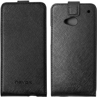 Nevox RELINO Case for HTC One (M7) FLIP Tasche, black-grey, Blister (4250686401530) von Nevox