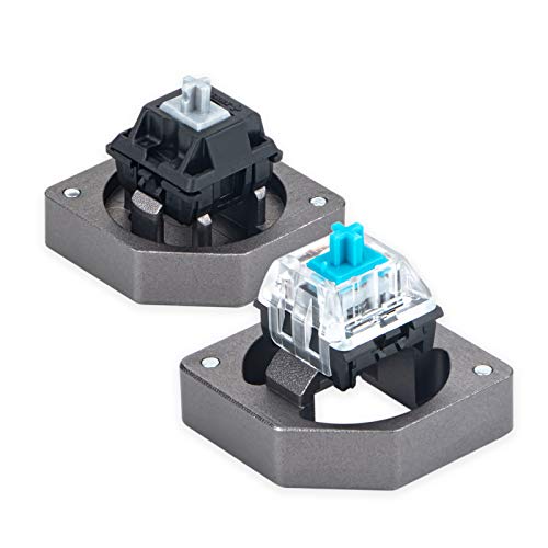 New Fashion Kingdom Schalteröffner, Schaltertester aus Aluminiumlegierung, mechanische Tastatur-Tastenkappen, schmiert Aluminium für Cherry Gateron- und Kailh-Schalter mit Metallmagnet, Grau von New Fashion Kingdom
