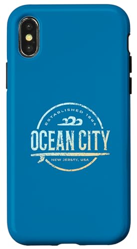 Ocean City - Ocean City New Jersey Vintage-Surf im Retro-Look Hülle für iPhone X/XS Ocean City - Ocean City New Jersey Vintage-Surf im Retro-Look Hülle für iPhone X/XS von New Jersey Shoreline Apparel