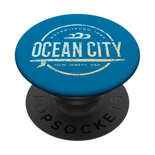 Ocean City - Ocean City New Jersey Vintage-Surf im Retro-Look PopSockets Klebender PopGrip Ocean City - Ocean City New Jersey Vintage-Surf im Retro-Look PopSockets Klebender PopGrip von New Jersey Shoreline Apparel