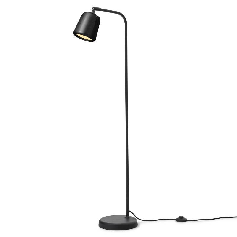 New Works Stehlampe Material, schwarz, Marmor, Höhe 125 cm von New Works