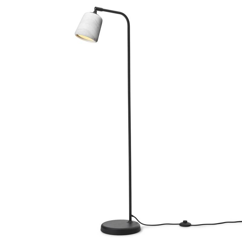 New Works Stehlampe Material, weiß, Marmor, Höhe 125 cm von New Works