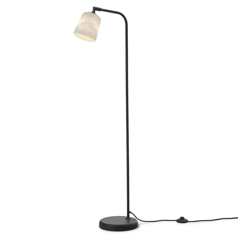 New Works Stehlampe Material TBS, weiß, Marmor, Höhe 125 cm von New Works