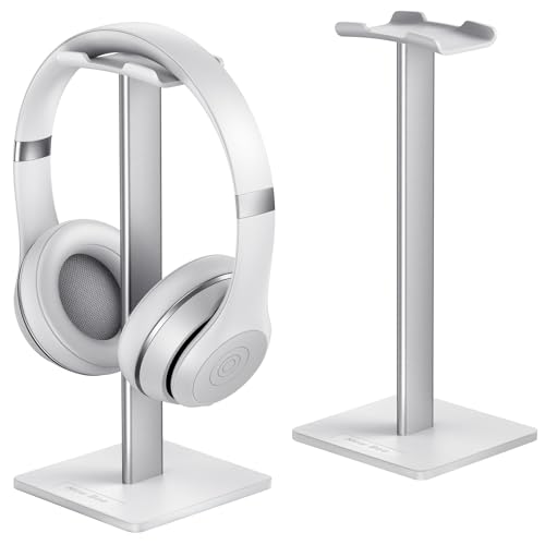 New Bee Kopfhörer Ständer Universal Kopfhörer Halter für Over Ear Kopfhörer, Gaming Headset und Kopfhörerdisplay, aus Aluminium + TPU + ABS (Silber) von New bee