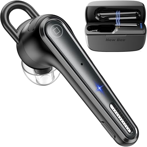 New bee Bluetooth Headset Ultraleicht Wireless Freisprech Headset V5.1, CVC 8.0 Dual ENC Geräuschunterdrückung Mikrofon 50h Gesprächszeit Bluetooth-Ohrhörer mit Ladecase für iPhone,Android,Laptop New bee Bluetooth Headset Ultraleicht Wireless Freisprech Headset V5.1, CVC 8.0 Dual ENC Geräuschunterdrückung Mikrofon 50h Gesprächszeit Bluetooth-Ohrhörer mit Ladecase für iPhone,Android,Laptop von New bee