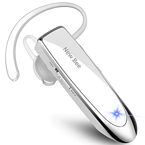 New bee Bluetooth-Headset V5.0, Freisprecheinrichtung, Bluetooth, mit klarer Sprachaufnahmetechnologie, unsichtbar, für iPhone, Samsung, Huawei, Sony etc von New bee