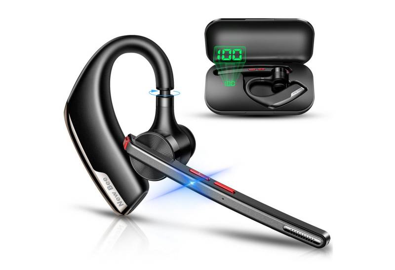 New bee M51 Kopfhörer Bluetooth Geräuschunterdrückung Headset Bluetooth V5.2 Bluetooth-Kopfhörer (Siri, Bluetooth, CVC8.0-Rauschunterdrückung 80 Stunden Akkulaufzeit) von New bee
