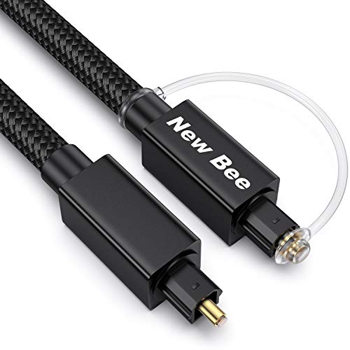 New Bee Optisches Kabel Toslink Kable 1m Digitales Optisches Audio Kabel für LG/Samsung/Sony/Philips Soundbar, HiFi-System, Stereoanlage, Heimkino, Audio Systeme (1m/3ft) von New bee
