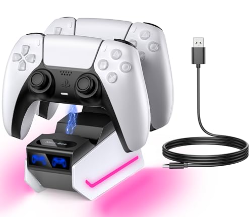 PS5 Controller Ladestation, PS5 Ladestation Controller 2.5 Std Schnelllade für Playstation 5 Controller Playstation 5 Ladestation mit LED PS5 Zubehör Ladestation mit USB-C-Kabel PS5 Controller Ladestation, PS5 Ladestation Controller 2.5 Std Schnelllade für Playstation 5 Controller Playstation 5 Ladestation mit LED PS5 Zubehör Ladestation mit USB-C-Kabel von New bee