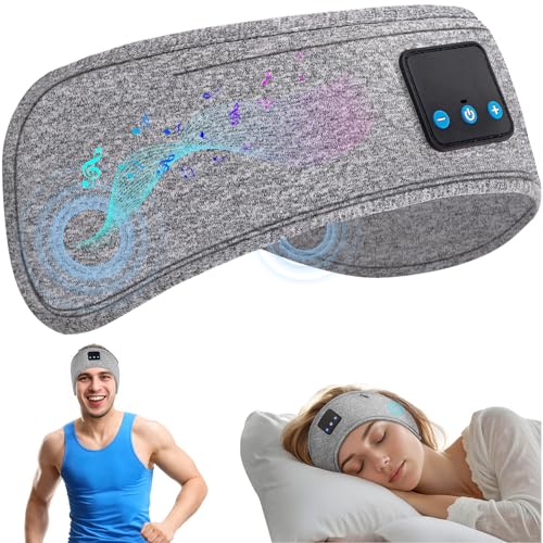 New bee Schlafkopfhörer Bluetooth 5.2, Kopfhörer Stirnband 26 Stunden Spielzeit Schlafmaske mit Kopfhörer HiFi-Stereo Stirnband Kopfhörer Bluetooth für Seitenschläfer, Training, Yoga, Reisen New bee Schlafkopfhörer Bluetooth 5.2, Kopfhörer Stirnband 26 Stunden Spielzeit Schlafmaske mit Kopfhörer HiFi-Stereo Stirnband Kopfhörer Bluetooth für Seitenschläfer, Training, Yoga, Reisen von New bee