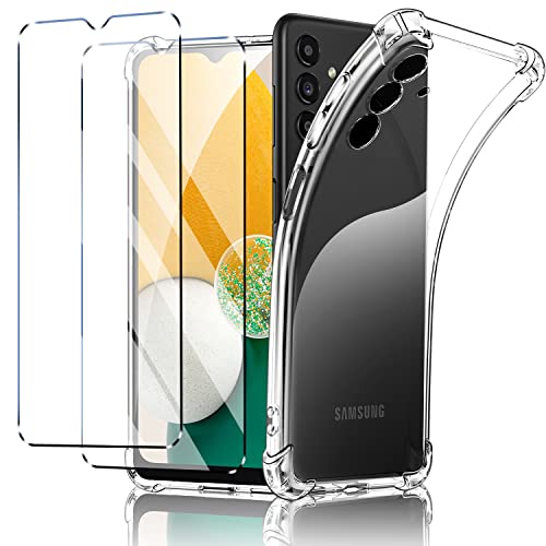 New&Teck Schutzhülle aus TPU für Samsung Galaxy A13 5G / A04S, mit 2 Displayschutzfolien und Displayschutzfolie aus TPU-Gel, transparent New&Teck Schutzhülle aus TPU für Samsung Galaxy A13 5G / A04S, mit 2 Displayschutzfolien und Displayschutzfolie aus TPU-Gel, transparent von New&Teck