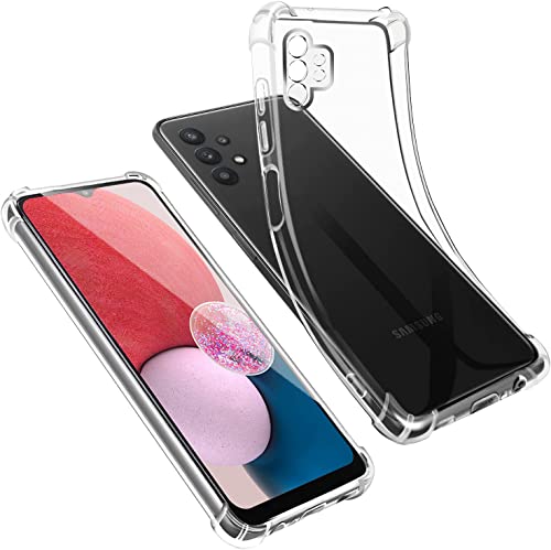New&Teck Schutzhülle für Samsung Galaxy A13 4G, Schutzhülle aus weichem TPU, Bumper mit verstärkten Ecken, klarer Schutz., beige von New&Teck