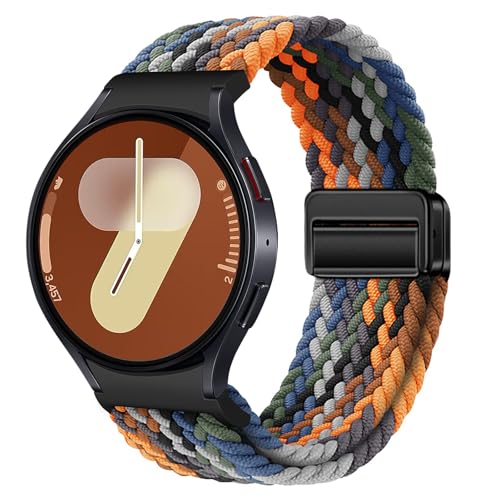 Geflochtenes Armband Kompatibel mit Samsung Galaxy Watch 7 6 5 4 40mm 44mm/6 Classic 43mm 47mm/5 Pro 45mm No Gap Armband mit Magnet Galaxy Watch Band für Damen Herren(Camouflage) von NewJourney