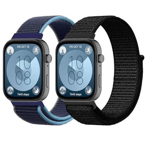 NewJourney 2 pcs Verstellbare Sport Armband Kompatibel mit Huawei Watch Fit 3 Nylon Ersatzarmband elastisch Uhrenarmband Geflochtenes Nylon Armband Strap Zubehör für Damen Herren Armbänder NewJourney 2 pcs Verstellbare Sport Armband Kompatibel mit Huawei Watch Fit 3 Nylon Ersatzarmband elastisch Uhrenarmband Geflochtenes Nylon Armband Strap Zubehör für Damen Herren Armbänder von NewJourney
