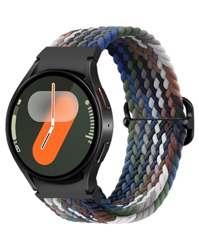 NewJourney One Klick No Gap Armband Kompatibel mit Samsung Galaxy Watch 7 6 4 5 40mm 44mm/Galaxy Watch 4 Classic 42mm 46mm/Watch 5 Pro 45mm 20mm Elastisches Sportarmband für Damen Herren von NewJourney
