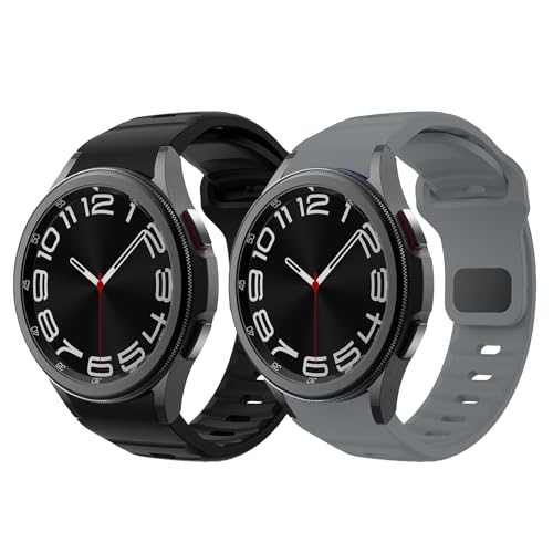 2 pcs Robuste No Gap Armband - Kompatibel mit Samsung Galaxy Watch 7/6/5/4 Armband 44mm 40mm/ 6 Classic 47mm 43mm/ 5 Pro 45mm/ 4 Classic 46mm 42mm, verstellbares Silikon Ersatzarmband 2 pcs Robuste No Gap Armband - Kompatibel mit Samsung Galaxy Watch 7/6/5/4 Armband 44mm 40mm/ 6 Classic 47mm 43mm/ 5 Pro 45mm/ 4 Classic 46mm 42mm, verstellbares Silikon Ersatzarmband von NewJourney
