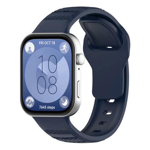 Silikon Armband Kompatibel mit Huawei Watch Fit 3 Atmungsaktiv Wasserdicht Verstellbar Sport Ersatzarmband für Damen und Herren Weich Silikon Uhrenarmband für Huawei Watch Fit 3(Mitternachtsblau Silikon Armband Kompatibel mit Huawei Watch Fit 3 Atmungsaktiv Wasserdicht Verstellbar Sport Ersatzarmband für Damen und Herren Weich Silikon Uhrenarmband für Huawei Watch Fit 3(Mitternachtsblau von NewJourney