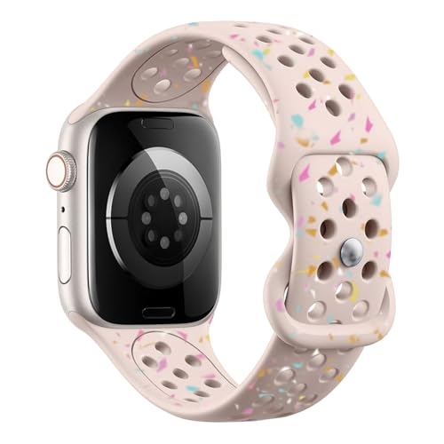 Silikon Sport Armband Kompatibel mit Apple Watch Armband 38mm 40mm 41mm 42mm 44mm 45mm 49mm für Damen Herren Umweltfreundlich Band Kompatibel mit iWatch Series 9 8 7 6 5 4 3 SE Ultra 2/1 Silikon Sport Armband Kompatibel mit Apple Watch Armband 38mm 40mm 41mm 42mm 44mm 45mm 49mm für Damen Herren Umweltfreundlich Band Kompatibel mit iWatch Series 9 8 7 6 5 4 3 SE Ultra 2/1 von NewJourney