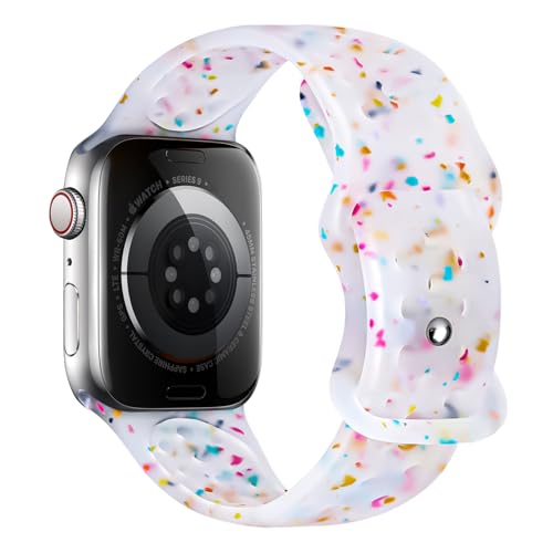 Silikon Sport Armband Kompatibel mit Apple Watch Armband 38mm 40mm 41mm 42mm 44mm 45mm 49mm für Damen Herren Umweltfreundlich Band Kompatibel mit iWatch Series 9 8 7 6 5 4 3 SE Ultra 2/1 von NewJourney