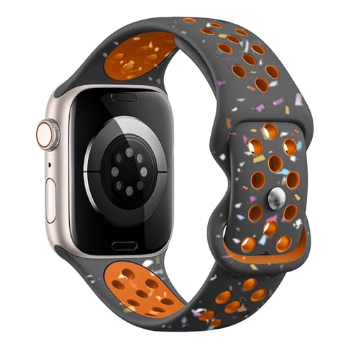 Silikon Sport Armband Kompatibel mit Apple Watch Armband 38mm 40mm 41mm 42mm 44mm 45mm 49mm für Damen Herren Umweltfreundlich Band Kompatibel mit iWatch Series 9 8 7 6 5 4 3 SE Ultra 2/1 von NewJourney
