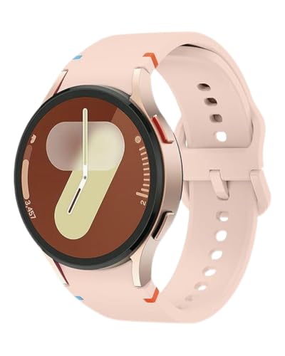 Sport Band Kompatibel mit Samsung Galaxy Watch 7 Armband 40mm 44mm, No Gap Weiche Silikon Armband für Samsung Galaxy Watch FE 6 5 4 40mm 44mm/6 4 Classic/5 Pro 45mm für Damen Herren(Rosa) von NewJourney