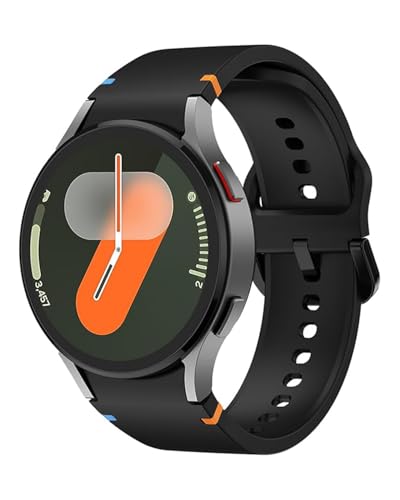 Sport Band Kompatibel mit Samsung Galaxy Watch 7 Armband 40mm 44mm, No Gap Weiche Silikon Armband für Samsung Galaxy Watch FE 6 5 4 40mm 44mm/6 4 Classic/5 Pro 45mm für Damen Herren(Schwarz) von NewJourney