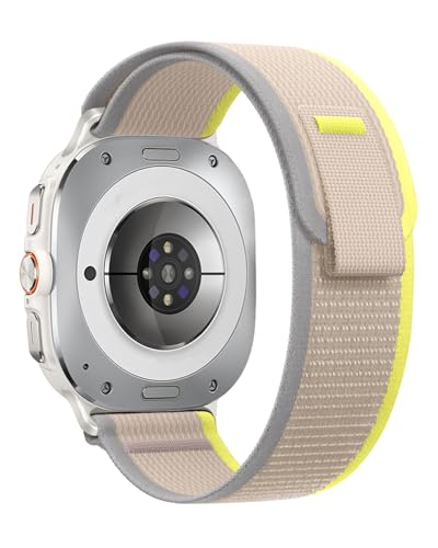 NewJourney Trail Loop Nylon Armband Kompatibel mit Samsung Galaxy Watch Ultra 47mm Sport Nylon Geflochtenes Armband Herren Damen Atmungsaktiv Verstellbare Ersatzarmband für Galaxy Watch Ultra 47mm von NewJourney
