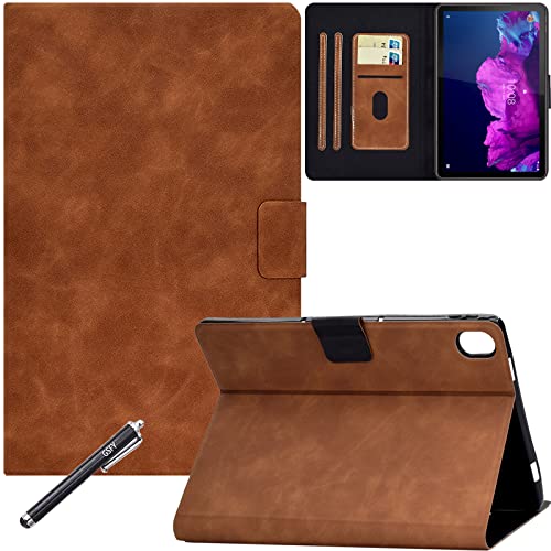 GSFY Schutzhülle für Lenovo Tab P11 (TB-J606F/X) und Tab P11 Plus (TB-J616F) 11.0, PU-Leder Ständer Smart Case mit Auto Sleep/Wake für Lenovo Tab P11 2020/ Tab P11 Plus 2021 Tablett - NP Braun von GSFY