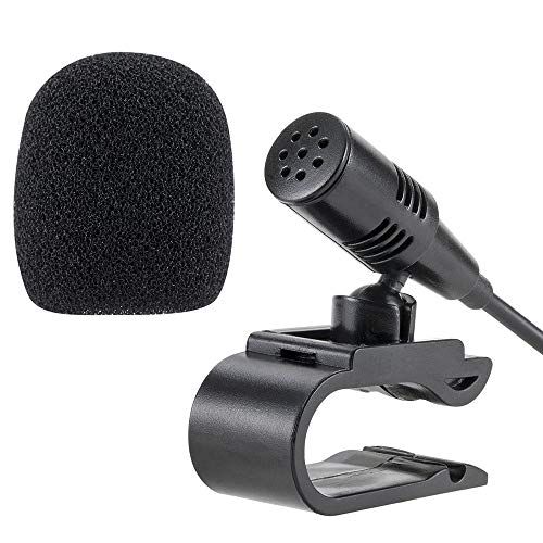 NewTH Externe Mikrofon 3,5 mm Auto-Mikrofon Kompatibel mit Sony JVC Kenwood Boss Jensen Alpine Mic für Fahrzeug Head Unit mit Bluetooth Audio Stereo Radio CD DVD GPS,mit 3-m-Kabel, Plug and Play von NewTH