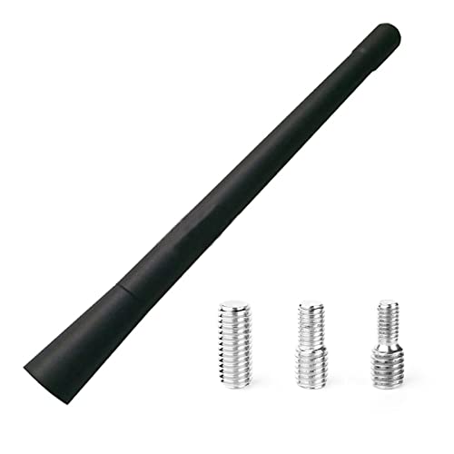 NewTH Universal Autoantenne AM/FM DAB 18cm Kurz Universal Auto Radio Antenne Stabantenne Ersatz Antenne für alle Autos Dachantenne Mast Kit mit Starker Empfangsfunktion Schrauben M4 M5 M6, Schwarz von NewTH