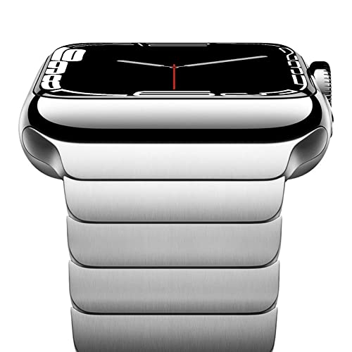 NewWays 38mm 40mm 41mm Kompatibel mit Apple Watch Armband, Solid Edelstahl Link Replacement Bracelets Geeignet für iWatch Ultra Series 8/7/6/5/4/3/2/1/SE (2022/2020), Silber von NewWays