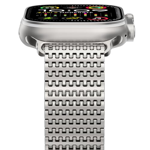 NewWays Milanese Armband Kompatibel mit Apple Watch 42mm(Serie 10) 41mm 40mm 38mm, Edelstahl Magnetic Metall Ersatzarmband für iWatch Series 10 9 8 7 6 SE 5 4 3 2 1 Herren Damen,Schwarz von NewWays
