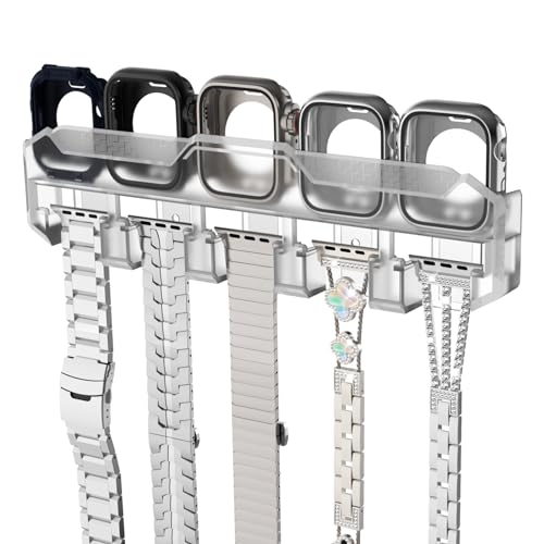 NewWays Wandhalterung für Apple-Watch-Bänder, Uhrenarmbänder und Gehäuse-Halter, Organizer funktioniert mit allen Apple-Watch-Bändern, verbindet mehrere für größere Sammlungsdisplays NewWays Wandhalterung für Apple-Watch-Bänder, Uhrenarmbänder und Gehäuse-Halter, Organizer funktioniert mit allen Apple-Watch-Bändern, verbindet mehrere für größere Sammlungsdisplays von NewWays
