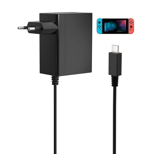 Newding Netzteil für Switch Ladekabel, 15V 2.6A Switch AC Adapter Ladegerät für Switch Lite, Switch Dock, Switch OLED, Switch Pro Controller Unterstützt TV-Modus, Handheld Docking Station 1.5M/5FT Newding Netzteil für Switch Ladekabel, 15V 2.6A Switch AC Adapter Ladegerät für Switch Lite, Switch Dock, Switch OLED, Switch Pro Controller Unterstützt TV-Modus, Handheld Docking Station 1.5M/5FT von Newding