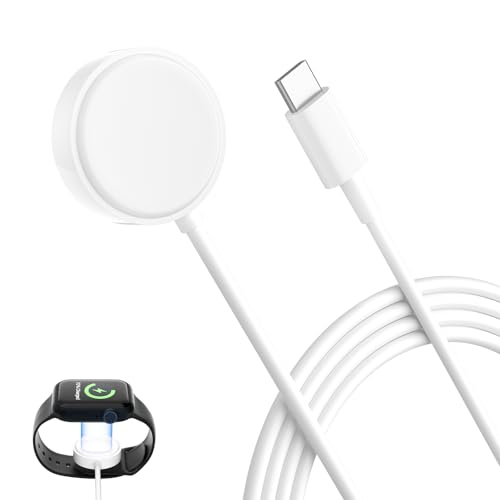 Newding für Apple Watch Ladegerät USB C Magnetisches Schnellladekabel Kompatibel mit Apple Series 10 SE Ultra 2 9 8 7 6 5 4 3 2 1, Smartwatch Ladestation für iWatch, 1.0 m USB-C Kabel, Weiß von Newding