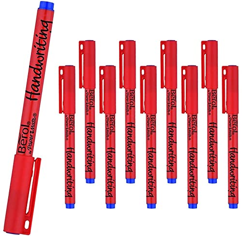 10 x Berol Handschriftstifte, lichtechte blaue Tinte, feine Spitze, waschbar von Newell Brands