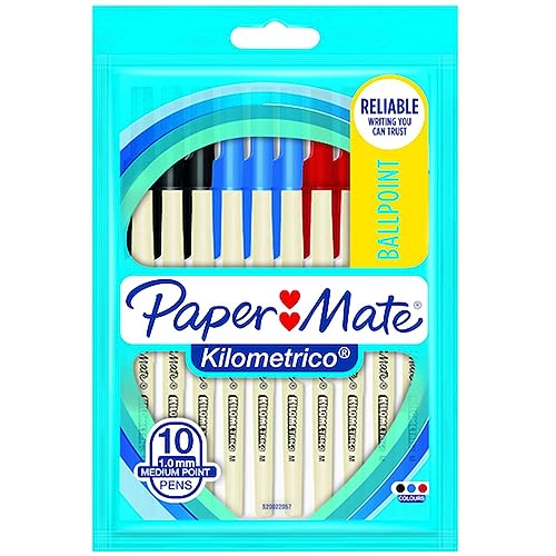 Paper Mate Kilometrico 1,0 mm mittlere Spitze, 10 Stück, sortiert Paper Mate Kilometrico 1,0 mm mittlere Spitze, 10 Stück, sortiert von Newell Brands