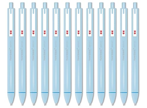 Papermate Glide G610 Gel-Stifte, einziehbar, blaue Tinte, feine Spitze, leicht zu greifen, 0,5 mm, 12 Stück (blau) von Newell Brands