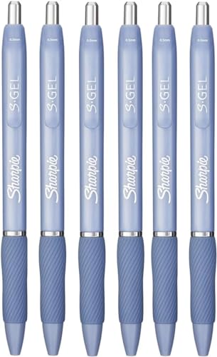 Sharpie S-Gel 0,5 mm Gelschreiber, Kunststoffkörper, schwarze Tinte in Frostblau, 6 Stück Sharpie S-Gel 0,5 mm Gelschreiber, Kunststoffkörper, schwarze Tinte in Frostblau, 6 Stück von Newell Brands