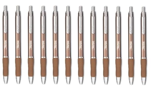Sharpie S-Gel 0,5 mm Gelschreiber, champagnerfarbenes Metall mit schwarzer Tinte, 12 Stück von Newell Brands