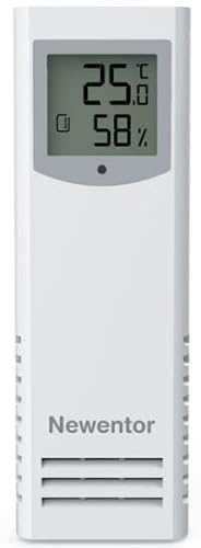 Newentor R3 Außensensor für Wetterstation Funksensor Außen Thermometer-Hygrometer, Nur kompatibel mit Newentor Q7-DE, Q8-U & Q8-DE (Nur Außensensor) von Newentor