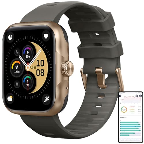 Newgen Medicals GPS Uhr: Premium-GPS-Fitness-&-Fashion-Smartwatch, 1,78" AMOLED-Display, IP68 (Smart Watches, Multisport-Smartwatch, Freisprecheinrichtung) von Newgen Medicals
