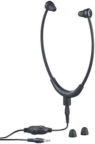 Newgen Medicals Handy Kopfhörer: TV-Kinnbügel-Kopfhörer mit 3,5-mm-Klinkenanschluss, bis 117 dB (Kopfhörer mit Lautstärkeregler, TV mit Kabel, Verlängerungskabel) von Newgen Medicals