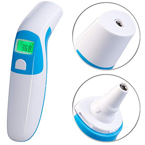 newgen medicals Fieberthermometer: Medizinisches 3in1-Infrarot-Thermometer für Ohr, Stirn und Luft (Infrarot Fieberthermometer, Fieberthermometer Stirn, Digitales Ohrthermometer) von Newgen Medicals